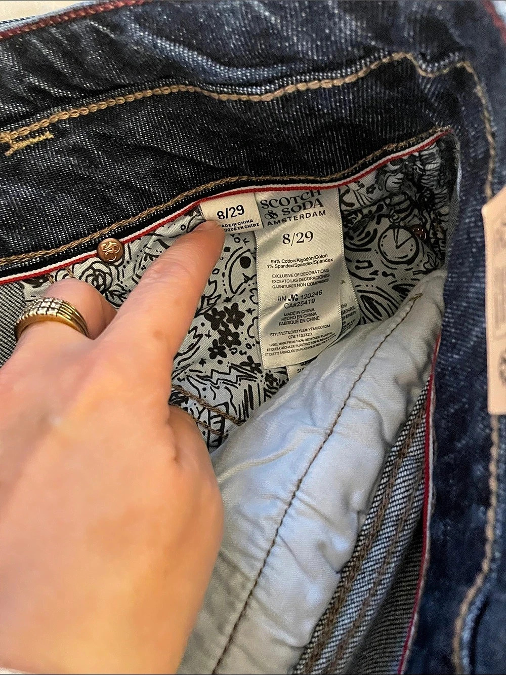 Scotch & Soda Free Spirit Straight Leg Jeans in Blue Waist 29 NWT - Picture 9 of 10
